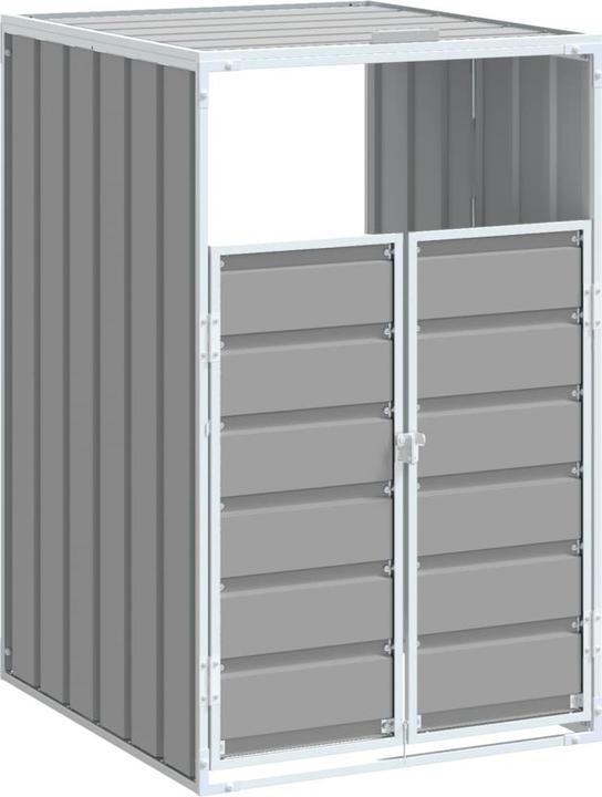 Produktbild vidaXL Mülltonnenbox für 3 Tonnen Braun 216x81x115 cm Stahl