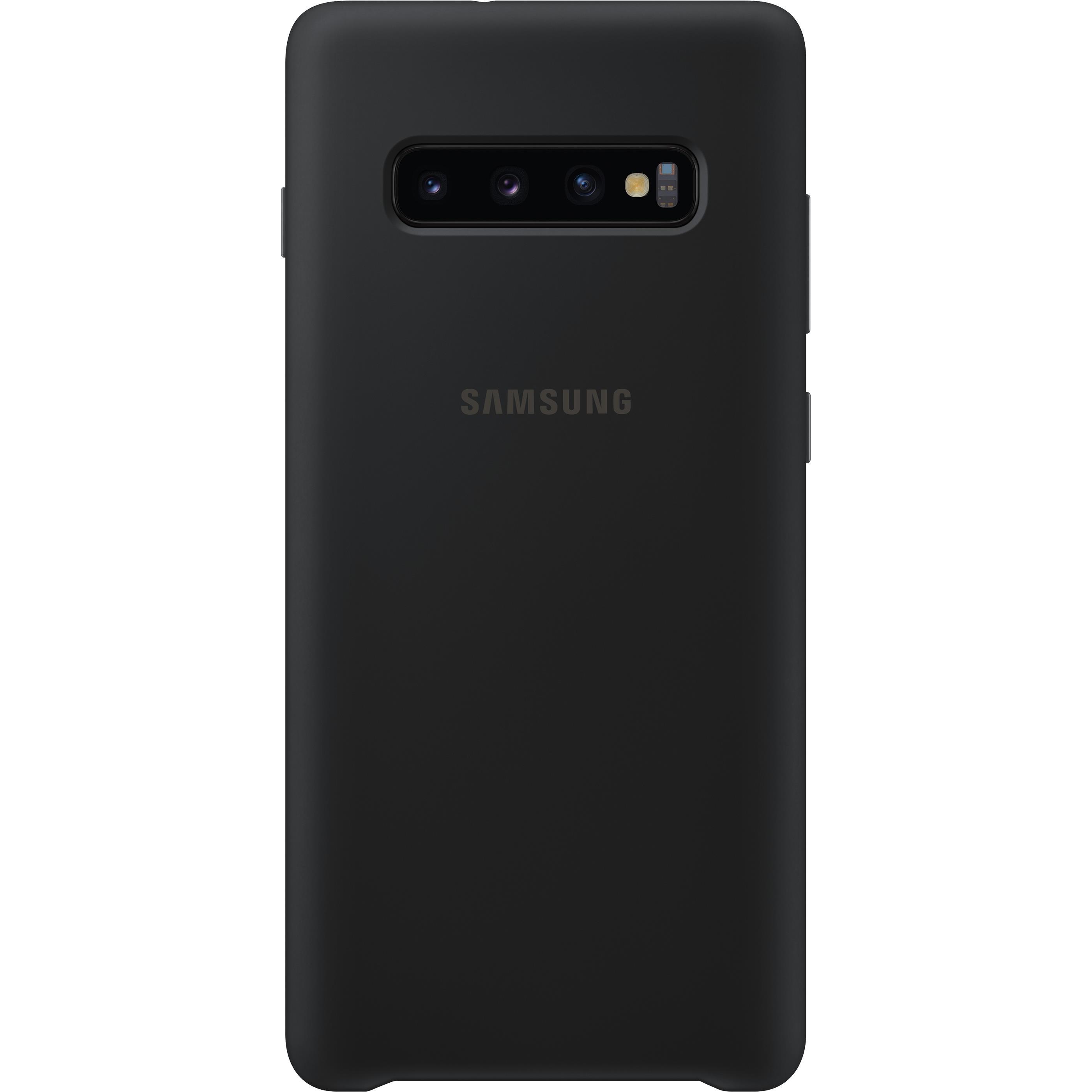 Samsung Silicone Cover (Samsung Galaxy S10+), Smartphone Hülle, Schwarz