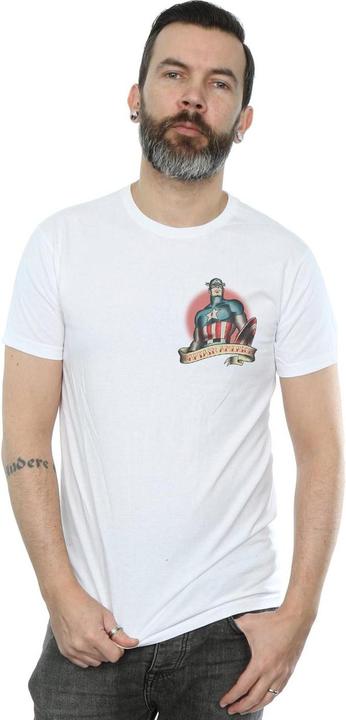 Produktbild Captain America Tattoo Breast Print TShirt (S)