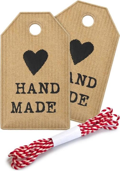 Produktbild Zishka Anhänger Set mit Kordel Handmade eckig (2x)