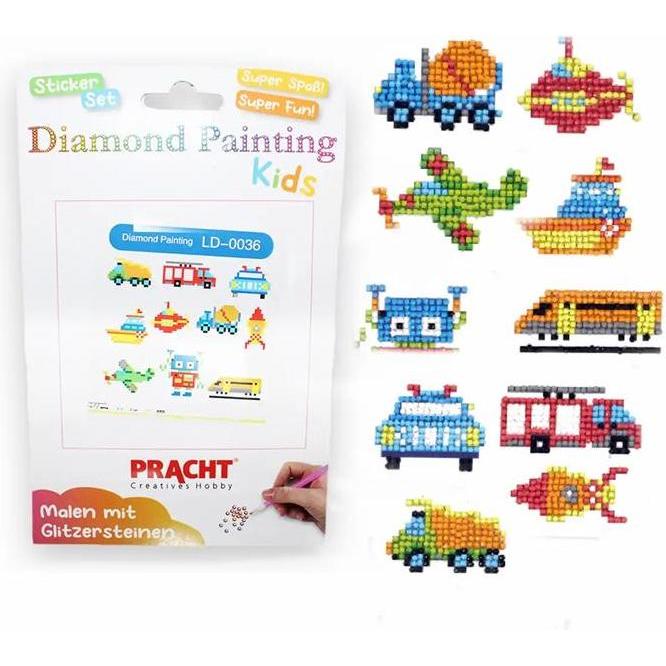 Magni Diamond Painting Sticker Fahrzeuge 10er 4,5cm