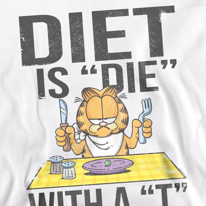 Actual product image Garfield Unisex Adult Diet Is Die With a T Sweatshirt (S)