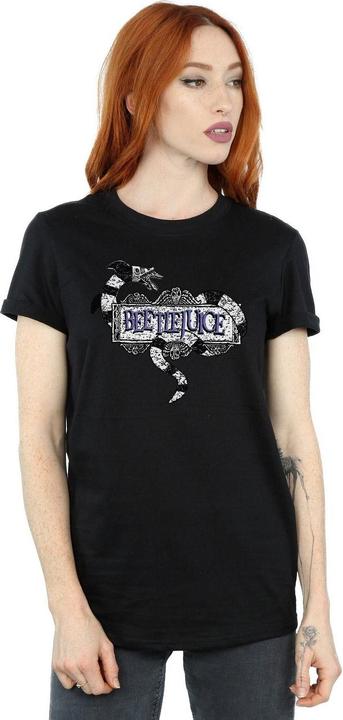 Produktbild Beetlejuice Sandwurm Logo Baumwolle Boyfriend TShirt (3XL)