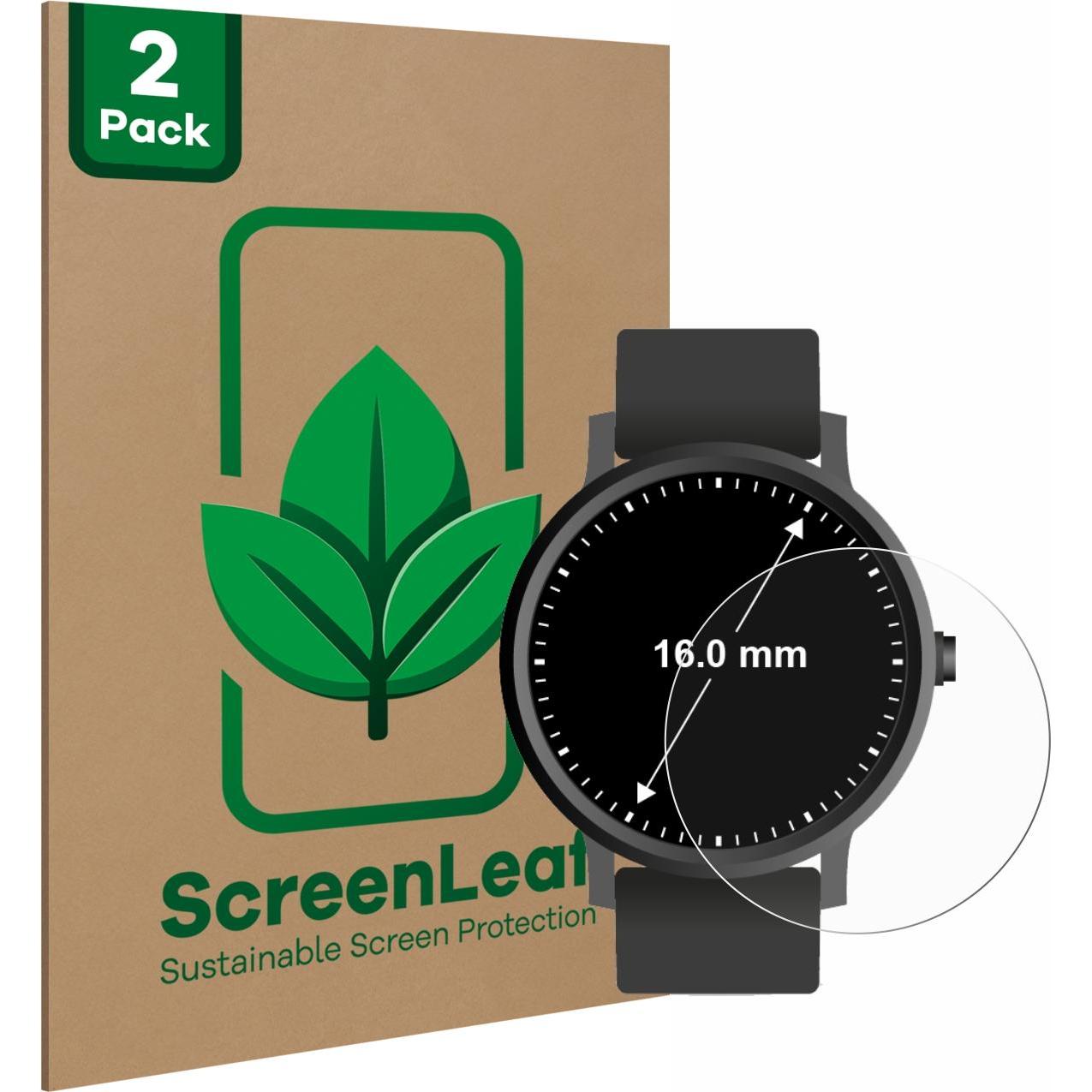 ScreenLeaf Schutzfolie nachhaltiger Displayschutz Displayschutzfolie Folie Klar Transparent, Smartwatch Schutzfolie, Tra...