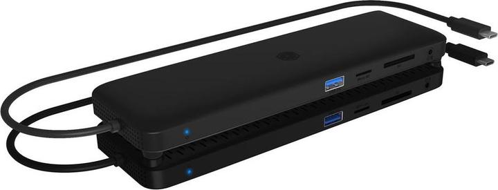 Produktbild Icy Box DockingStation mit 11-in-Anschlüssen dreifacher Videoausgabe,IB-DK2116-C (USB-C, 8 Ports)