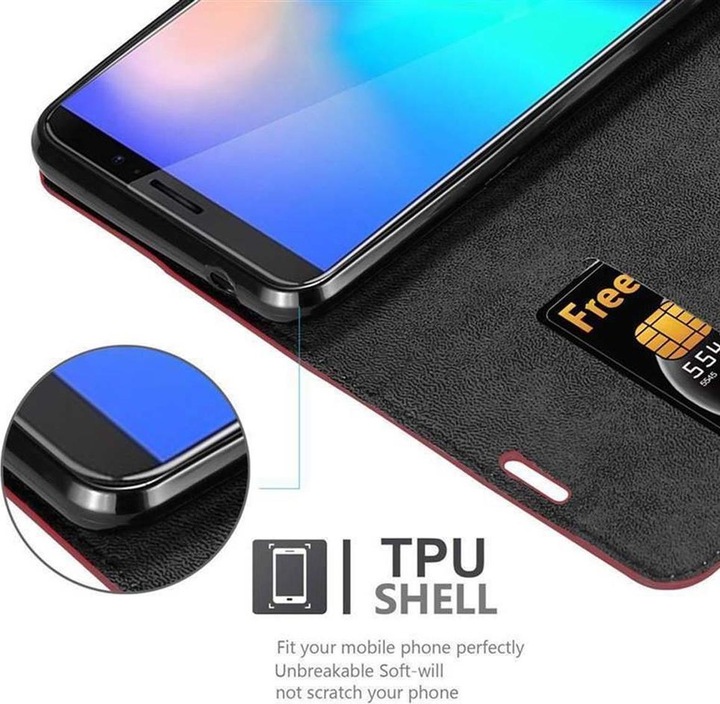 Actual product image Cadorabo Book Invisible Magnet Cover (Samsung Galaxy J3 Pro)