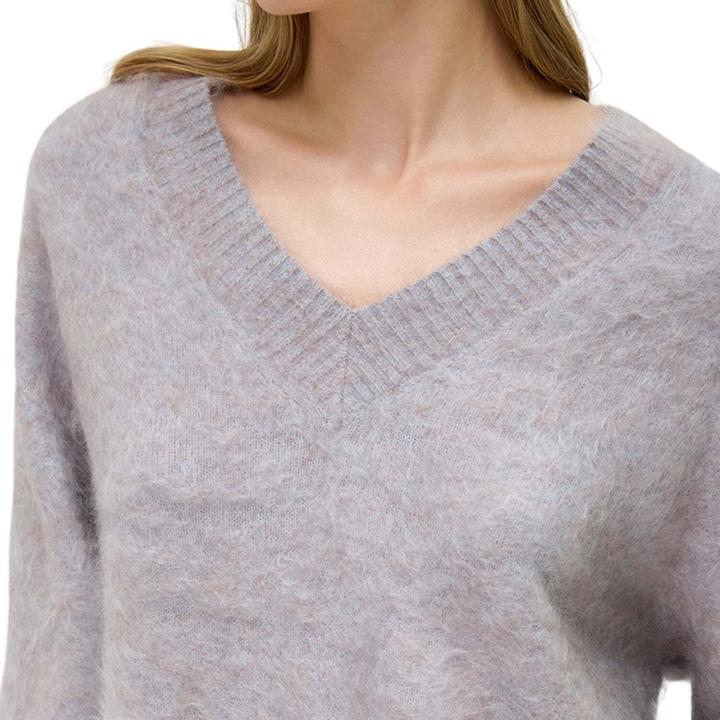 Produktbild Bellemere Pullover Brushed Pure Cashmere V-Neck Sweater (One Size)