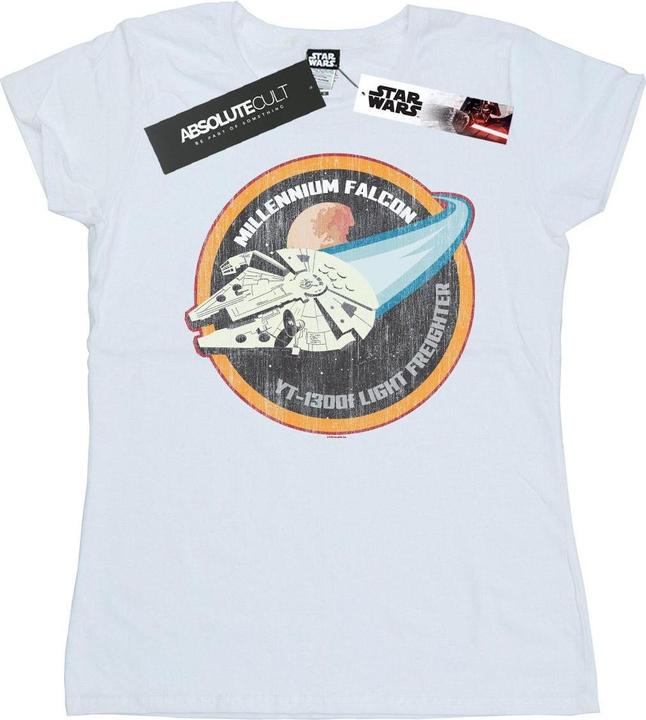 Immagine prodotto Star Wars Millennium Falcon Badge Maglietta Donna (M)