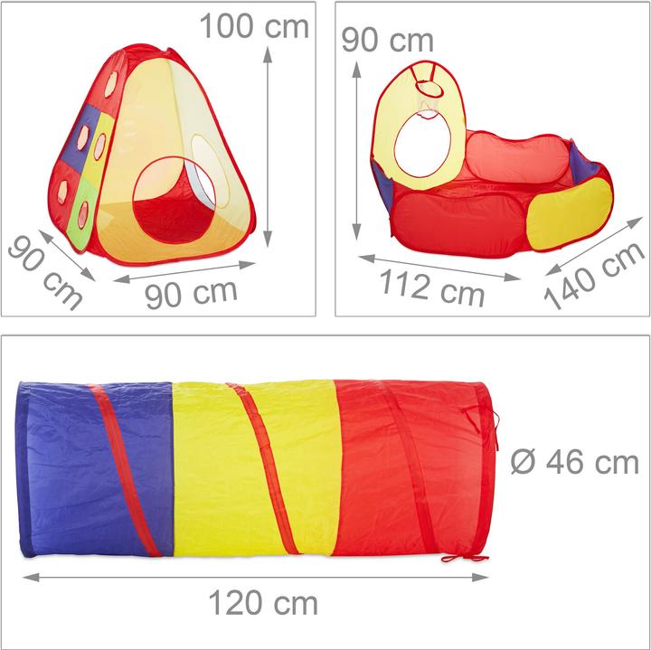 Actual product image Relaxdays Ball Pool Crawling Tunnel & 100 Balls