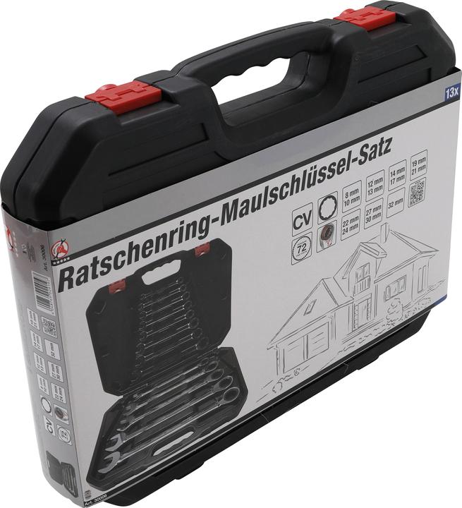 Produktbild BGS Ratschenring-Maulschlüssel-Satz (32 mm, 19 mm, 27 mm, 22 mm, 30 mm, 24 mm, 8 mm, 12 mm, 13 mm, 14 mm, 21 mm, 17 mm, 10 mm)