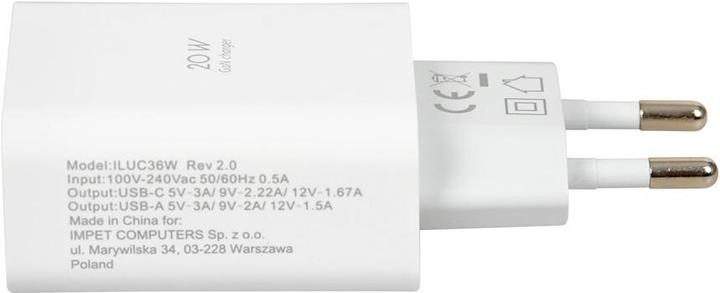 Produktbild iBox Reiseladegerät I-BOX C-36 PD20W weiss (20 W, 1 Port)