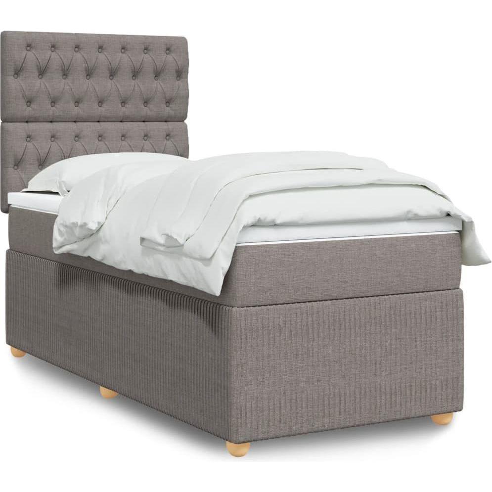 VidaXL, Bett, Bo x springbett mit Matratze 90 x 190 cm Stoff (90 x 190 cm)