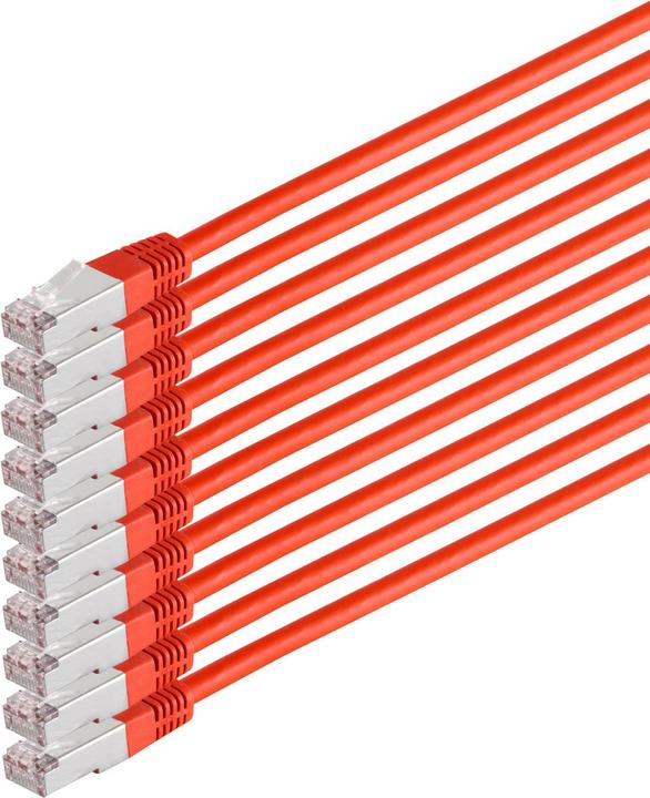 Produktbild Shiverpeaks S/CONN maximum connectivity Netzwerkkabel-Patchkabel, cat 6, S/FTP, PIMF, Halogenfrei, VE10, rot, 0 (0.50 m)
