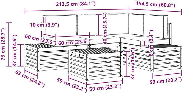 Produktbild vidaXL Outdoor-Sofa