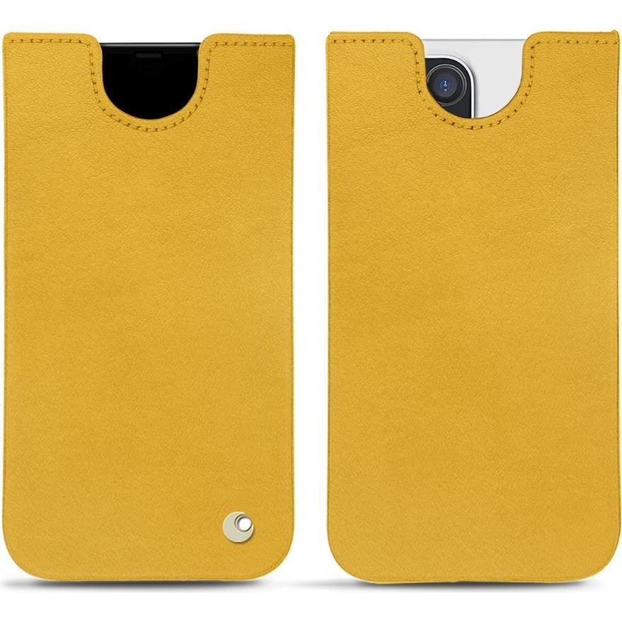 Noreve Lederschutzhülle (Apple iPhone 12 Pro Max), Smartphone Hülle, Gelb