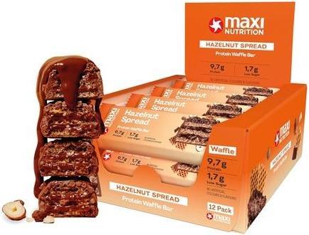 Maxi Nutrition Riegel Waffel Hazelnut Spread, Box: 12x 39g (Hazelnut, 12 pcs., 468 g)