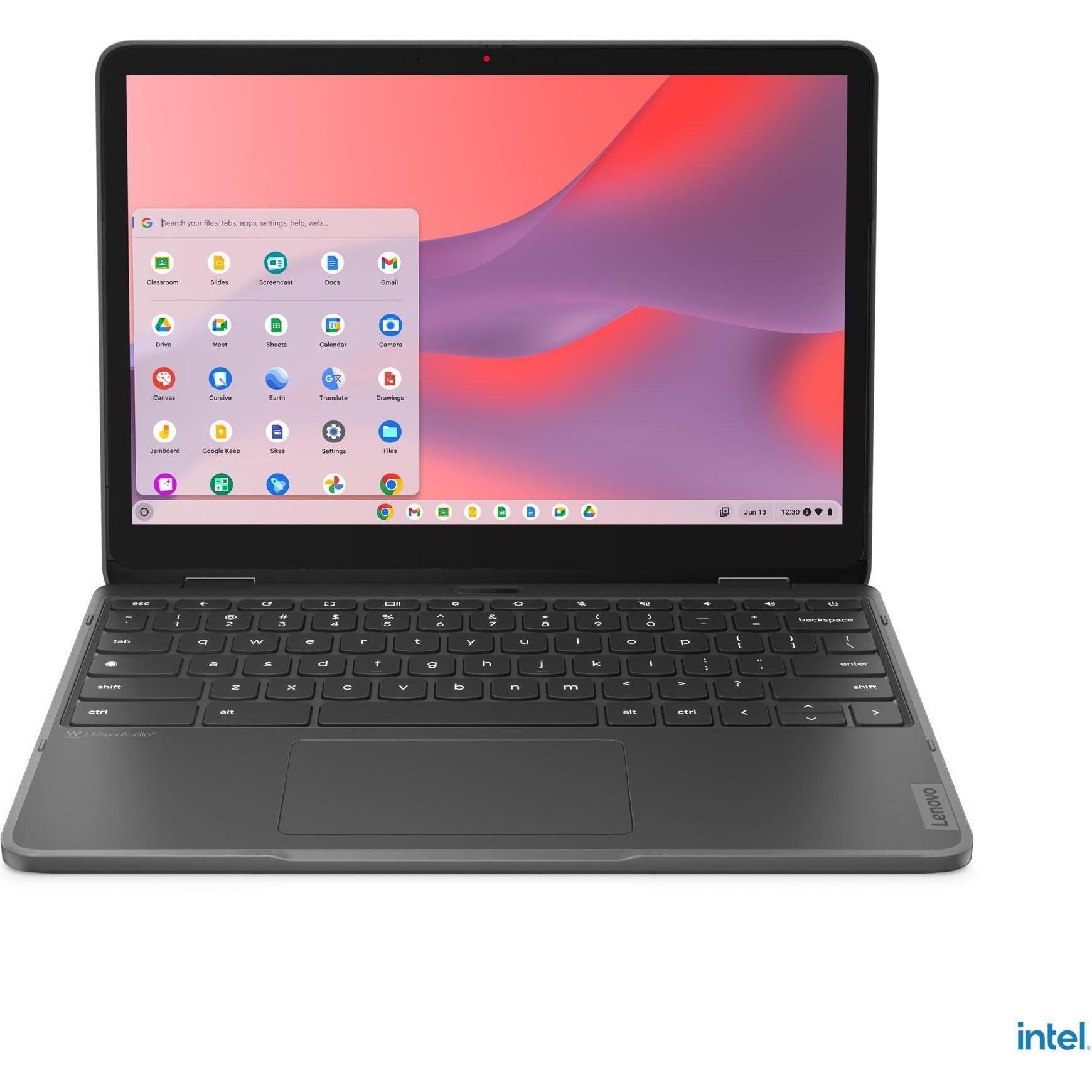 Lenovo 500e Yoga Chromebook (12.20", 64 GB, 8 GB, Eng. Int.), Notebook, Grau