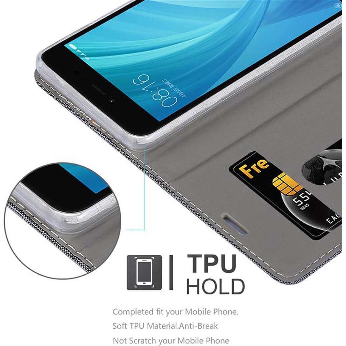 Thumbnail - Cadorabo Book Jeans Optik Cover (Xiaomi Redmi Note 5A Prime), Smartphone Hülle, Grau