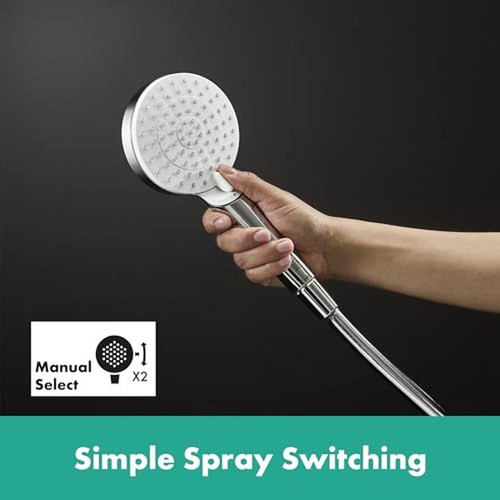 Produktbild hansgrohe HG Br.set CROMETTA ECOSTAT 1001 CL COMBI Brausestange 650mm weiss/chrom