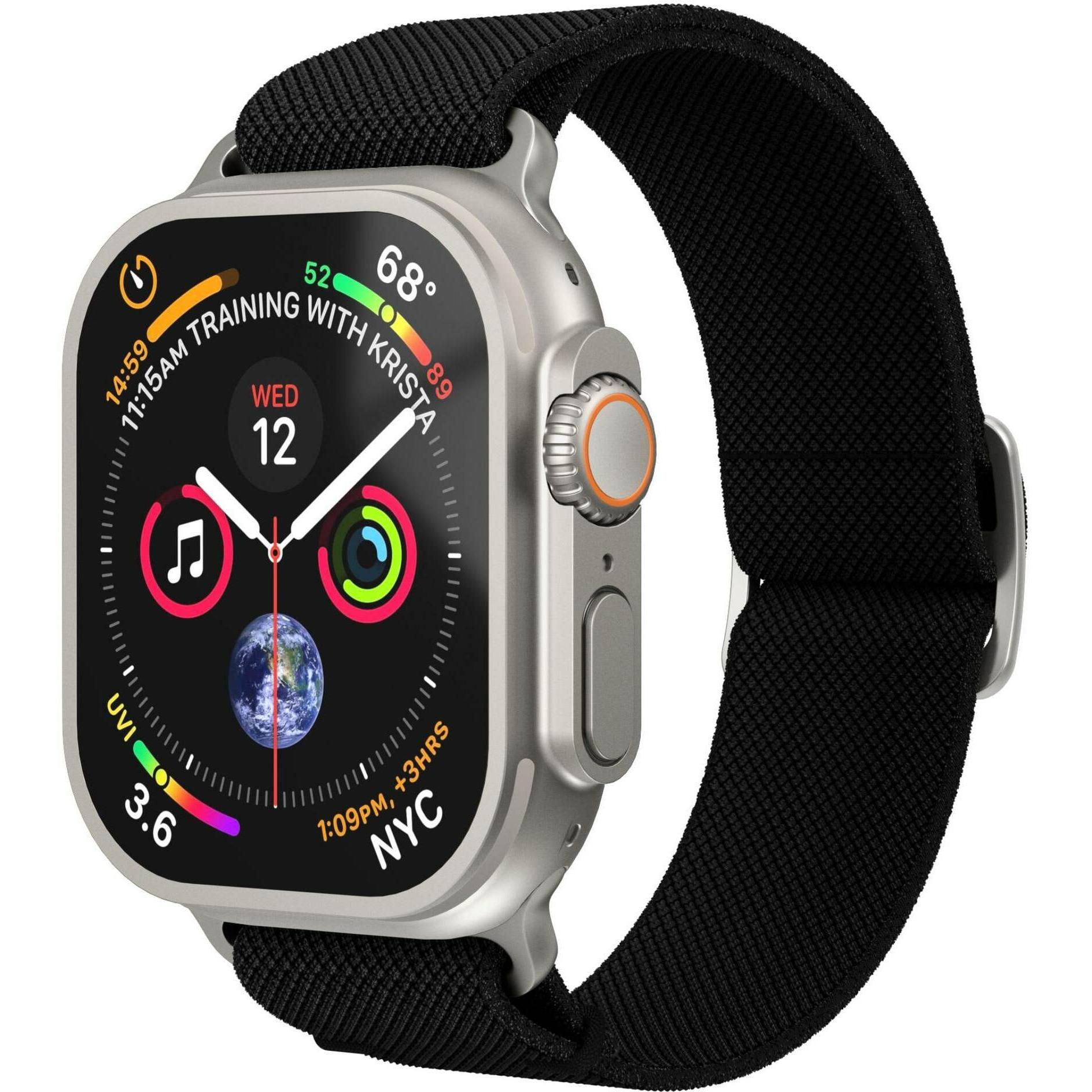 Vonmählen Classic Nylon-Armband für Apple Watch 38 40 41 mm schwarz (Nylon), Uhrenarmband, Schwarz