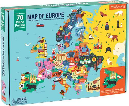 Mudpuppy Europa, Geografie Puzzle 70tlg (70 Teile)