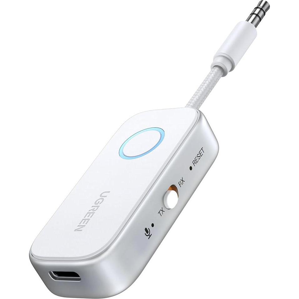 Ugreen Trasmettitore CM872 (Trasmettitore e ricevitore), Adattatore audio Bluetooth, Bianco