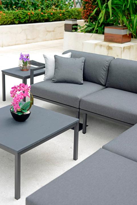 Produktbild Jardin Confort Arolla Outdoor Zierkissen 40x40cm Anthrazit laminiert (40 x 40 x 12 cm)