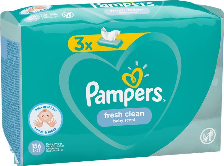Actual product image Pampers Fresh Clean (156 Piece)