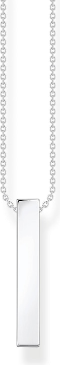 Produktbild Thomas Sabo Kette schwarze Steine silber (925er Silber, Rot, Vergoldet, 40 - 45 cm)