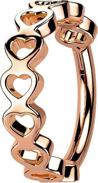 Immagine prodotto Star Piercing Anello a micro segmenti con cuori in oro rosa incernierati (senza ottone, Acciaio chirurgico 316L)
