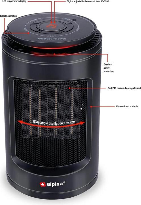 Produktbild Alpina Garden Elektroheizlüfter (1200 W)