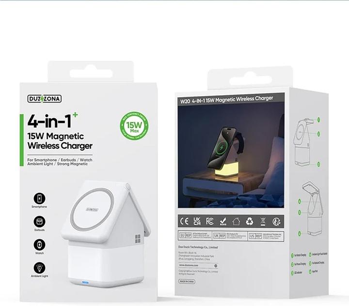 Produktbild Duzzona W20 4 in 1 MagSafe Wireless Ladegerät (Universal, Vivo, Samsung, Huawei)