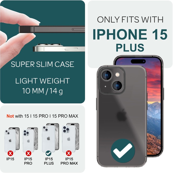 Actual product image Nalia Extremely Thin 0.3mm Matt Hardcase (Apple iPhone 15 Plus)