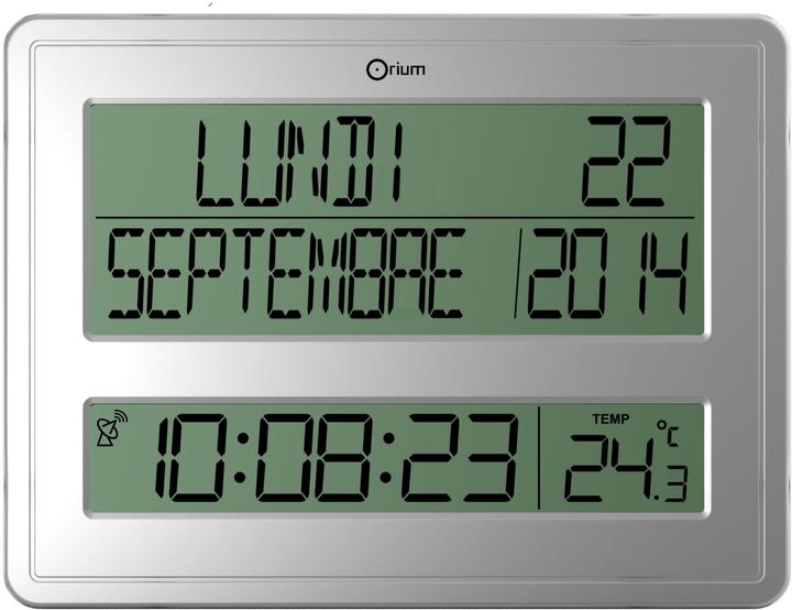 Immagine prodotto Orium Orologio da parete radiocomandato di Cep, display digitale, con calendario, argento
