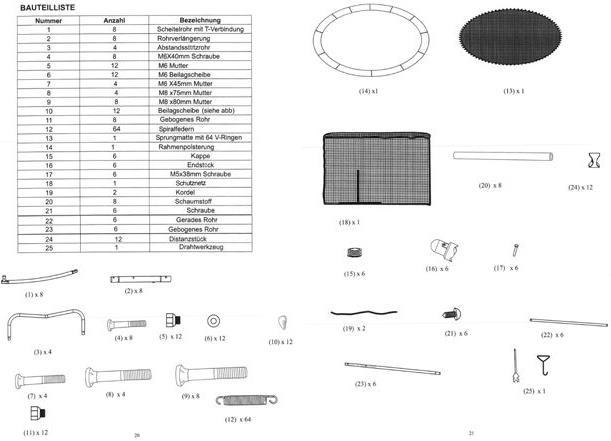 Immagine prodotto Jumpking Ricambi Trampolino 305cm