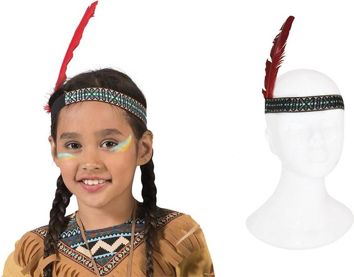 Produktbild Funny Fashion Indianerin Kinder Stirnband: Mit Feder