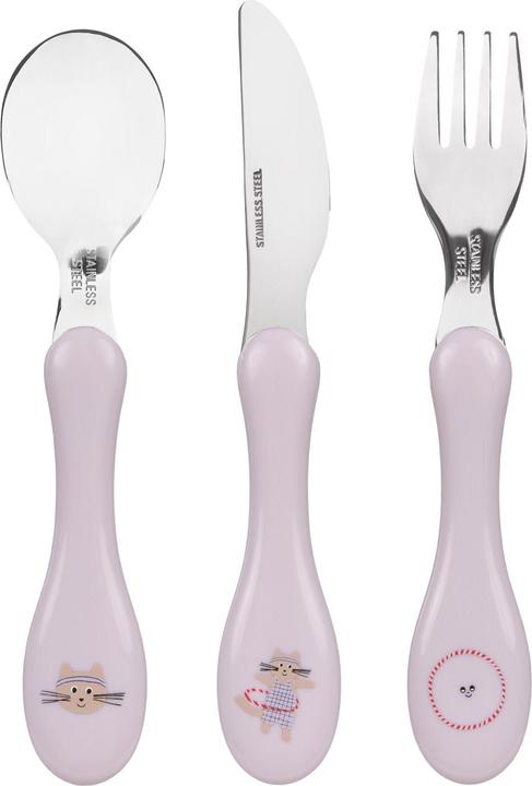Lässig Kinderbesteckset Tiny Team Dog 3-teilig, Lila