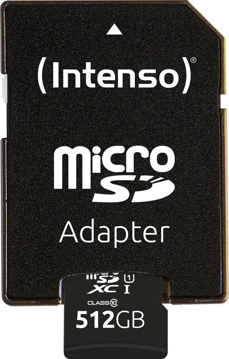 Actual product image Intenso Performance (512 GB, microSDHC, U1, UHS-I)