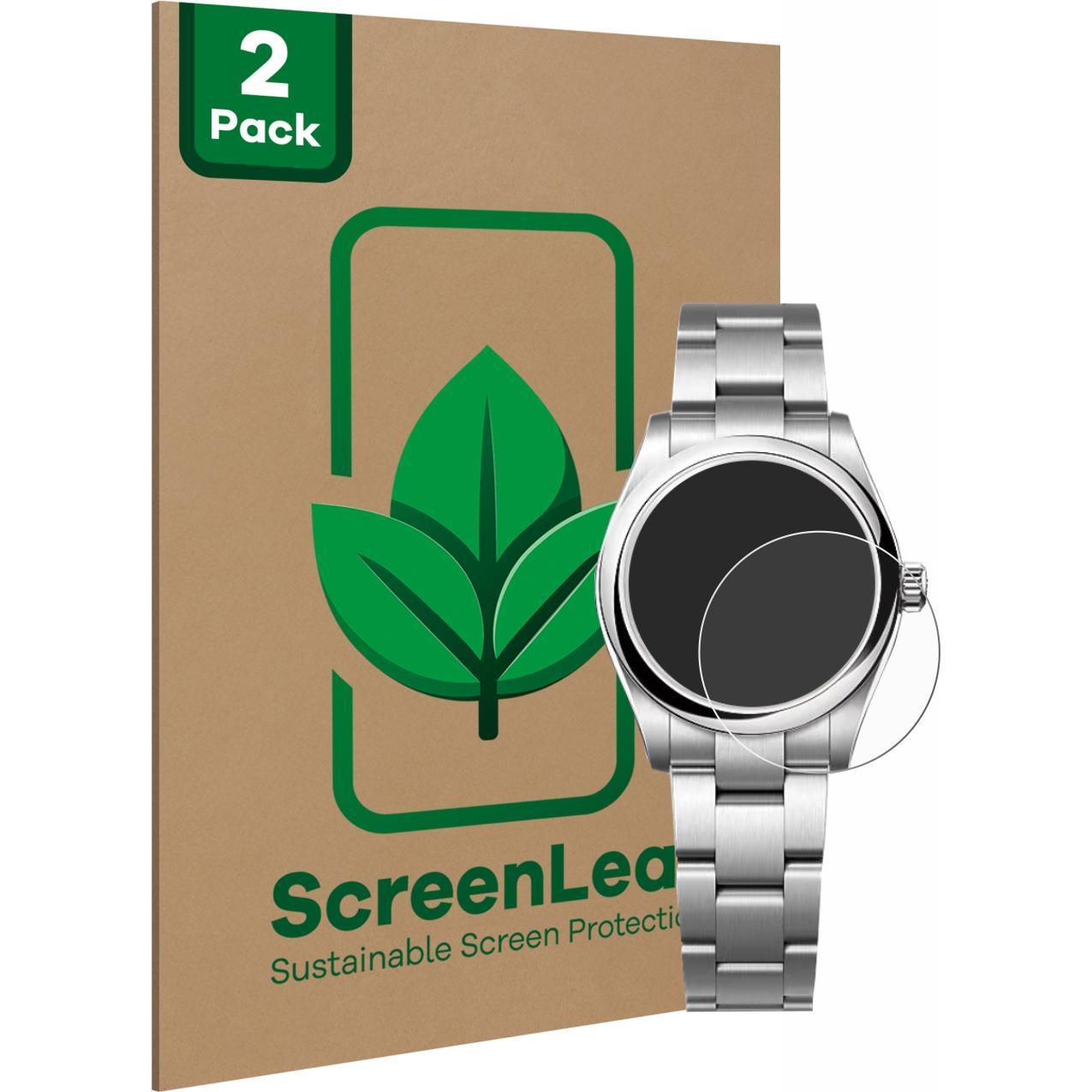 ScreenLeaf Schutzfolie nachhaltiger Displayschutz Displayschutzfolie Folie Klar Transparent, Smartwatch Schutzfolie, Tra...