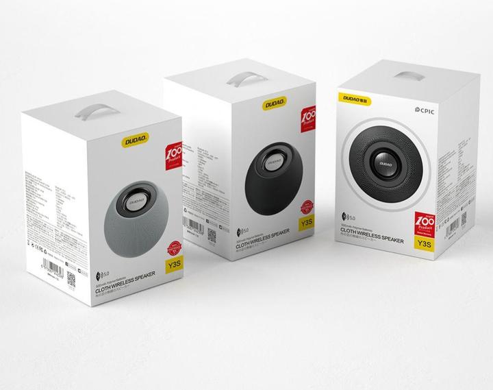 Actual product image Dudao wireless Bluetooth 5.0 speaker 3W 500mAh gray (Y3s-gray) (3 h, Rechargeable battery operated)