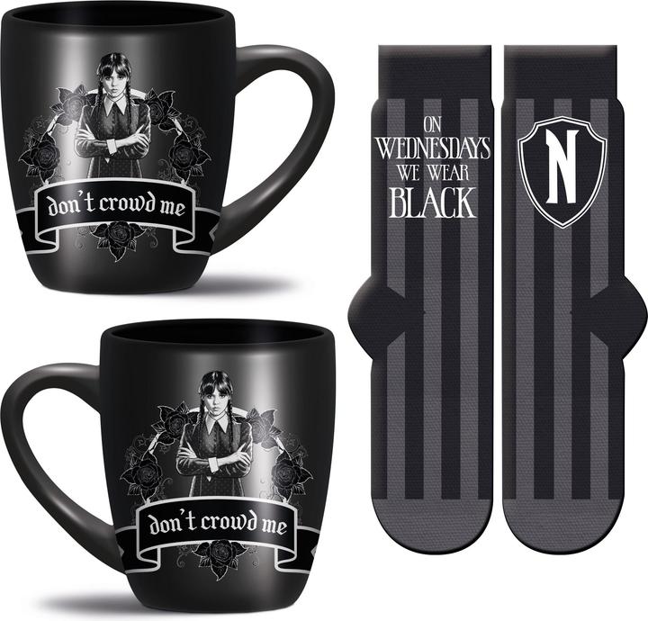 Image du produit Pyramid Wednesday Set Tasse et chaussettes Wear Black (315 ml, 1 x)