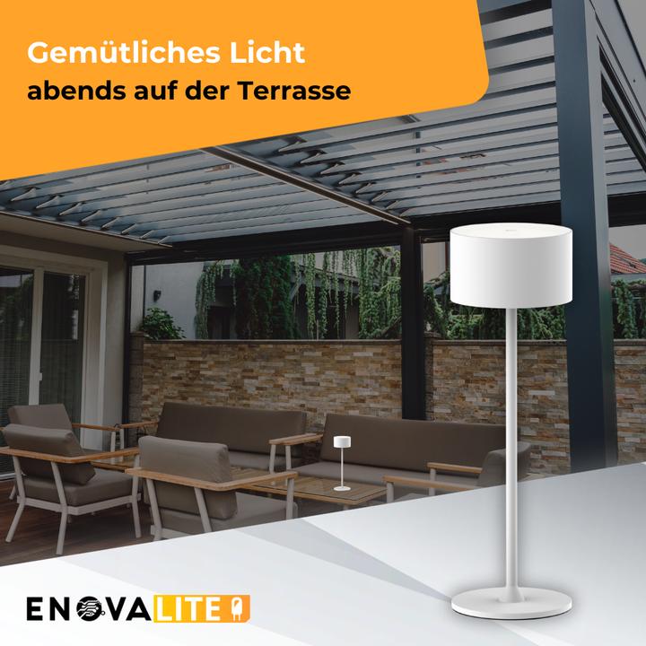 Productafbeelding Enovalite LED-Akku-Tischleuchte, ELED700401, EEK: D dimmbar, CCT, weiss (150 lm)
