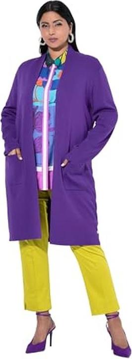 Immagine prodotto Ulla Popken Cardigan dal design aperto e lungo in morbida maglia fine (46, 48)