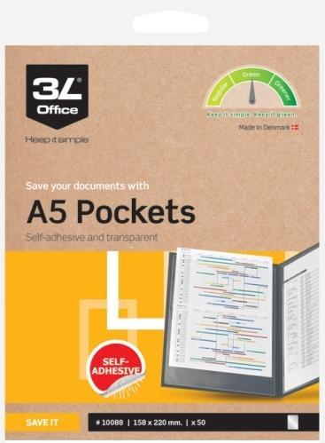 Produktbild Biella 3L Sichttaschen A5 (A5, 50 x)