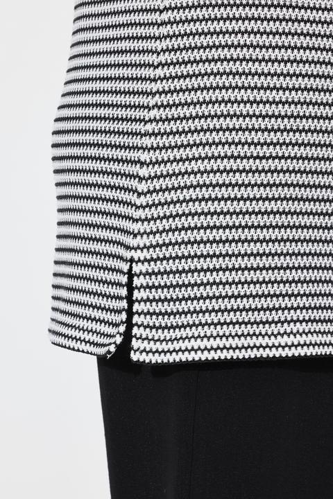 Actual product image Ulla Popken Striped Short Sleeve V-Neck Sweatshirt (56)