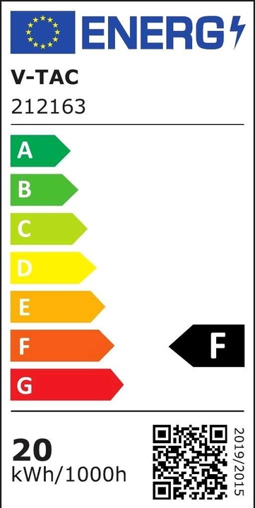 Energy Label V-TAC VT5730 LED Strip SMD5730 120 LED High Lumen 4000K IP20 5m (500 cm, Indoor)