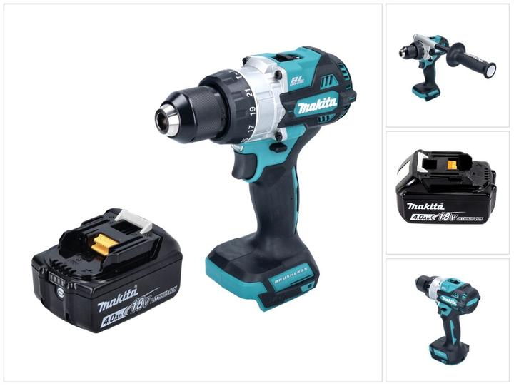 Produktbild Makita DHP 486 M1 Akku Schlagbohrschrauber 18 V 130 Nm Brushless + 1x Akku 4,0 Ah - ohne Ladegerät