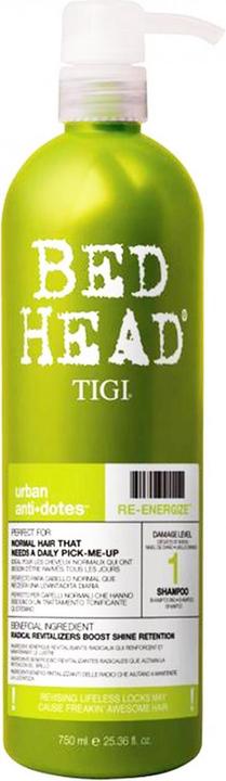 Actual product image Tigi Bed Head Urban Anti+Dotes Re Energize Shampoo (750 ml, Liquid shampoo)