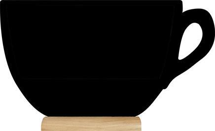 Image du produit Securit Tischkreidetafel Silh. 3x MiniTasse (Tableau noir, 9 x 13,5 x 2 cm)