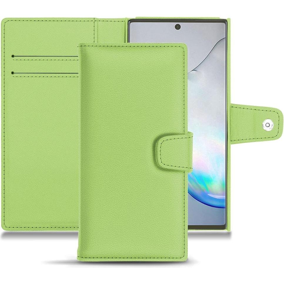Noreve Lederschutzhülle Wallet (Samsung Galaxy Note 10+), Smartphone Hülle, Grün